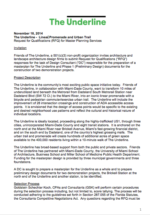 The Underline Master Plan RFQ — The Underline The Underline Master Plan RFQ — The Underline