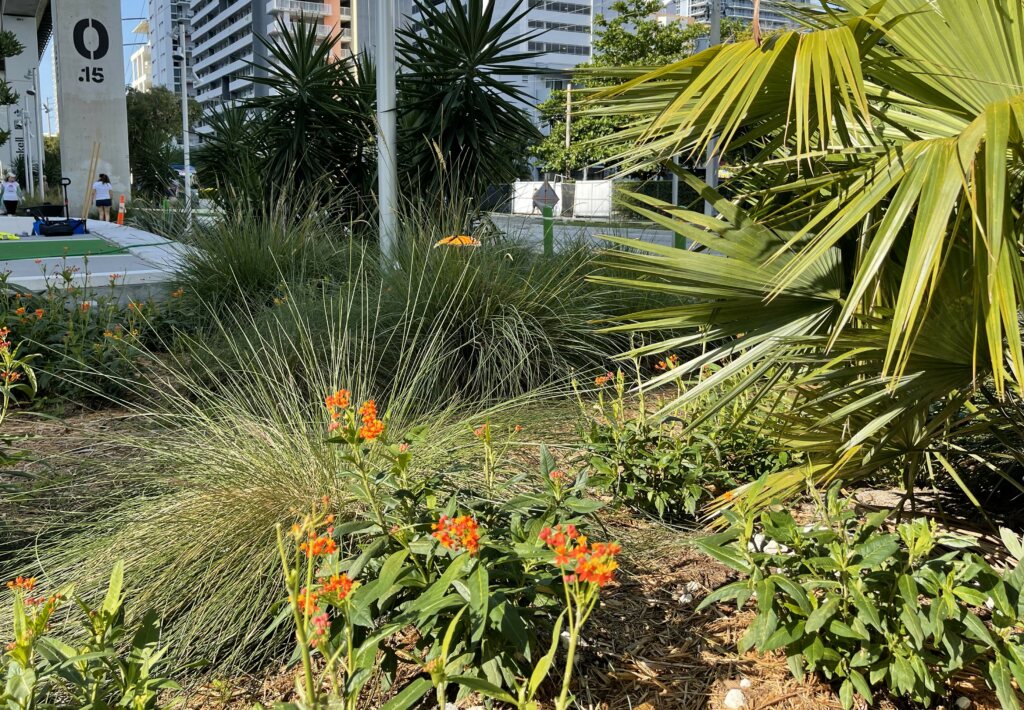 Jardín de mariposas del Sound Stage Plaza